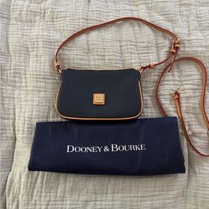 Dooney & Bourke Navy and Tan Crossbody Bag